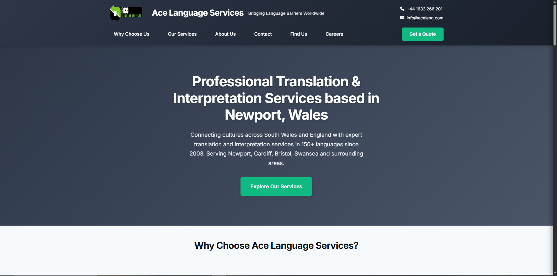 Ace Languages Website